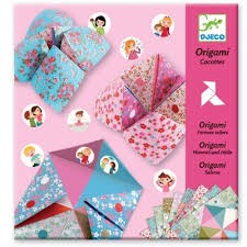 Origami kirppupeli (pastellikukat)