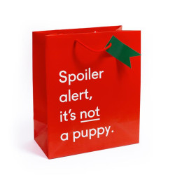 Christmas - Spoiler Alert, Its Not A Puppy Gift Bag