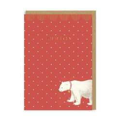 Let It Snow Polar Bear Christmas Card