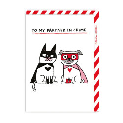 Partner in Crime Superhero Valentine?s Day Card (8590)