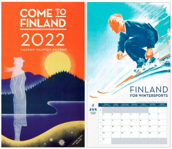 Come to Finland Seinkalenteri 2022 iso Vintage