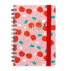12M - SMALL WEEKLY SPIRAL BOUND DIARY - PHOTO - CHERRY