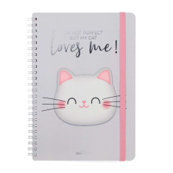 12M - LARGE  WEEKLY DIARY SPIRAL BOUND - PHOTO - KITTY