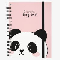 NOTEBOOK WITH SPIRAL - LARGE - PANDA