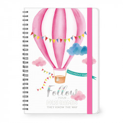 LARGE WEEKLY SPIRAL BOUND DIARY 12 MONTH 2022 - AIR BALLOON