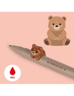 Gel pen with animal decoration -bear