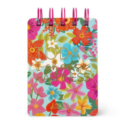 MINI SPIRAL NOTEBOOK - LINED - FLOWERS