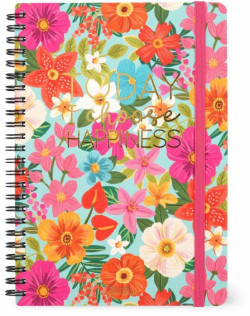 16M - LARGE WEEKLY SPIRAL BOUND DIARY - PHOTO - FLOWERS