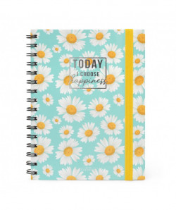 SPIRAL NOTEBOOK - LARGE LINED - DAISY
