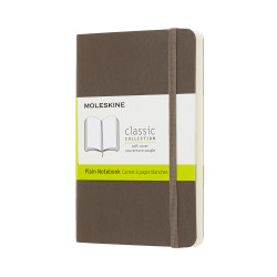 MOLESKINE CLASSIC NOTEBOOK POCKET PLAIN SOFT COVER EARTH BROWN
