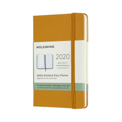 12M WEEKLY NOTEBOOK POCKET RIPE YELLOW HARD COVER