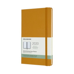 12M WEEKLY NOTEBOOK LARGE RIPE YELLOW HARD COVER