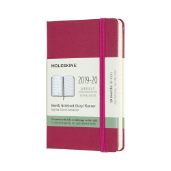 MOLESKINE 18M WEEKLY NOTEBOOK POCKET SNAPPY PINK HARD COVER