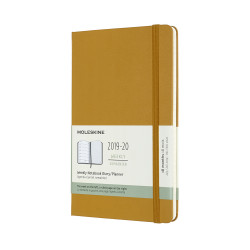MOLESKINE 18M WEEKLY NOTEBOOK LARGE RIPE YELLOW HARD COVER