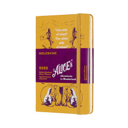 12M LIMITED EDITION ALICE IN WONDERLAND WEEKLY NOTEBOOK POCKET YELLOW