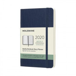 12M WEEKLY NOTEBOOK POCKET SAPPHIRE BLUE SOFT COVER