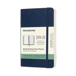 MOLESKINE 18M WEEKLY NOTEBOOK POCKET SAPPHIRE BLUE SOFT COVER