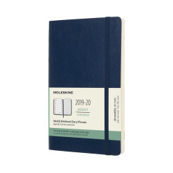MOLESKINE 18M WEEKLY NOTEBOOK LARGE SAPPHIRE BLUE SOFT COVER