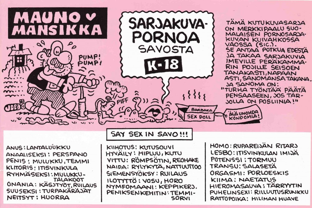 Mauno Mansikka: sarjakuvapornoa Savosta