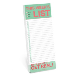 This Week?s List Make-a-List Pad